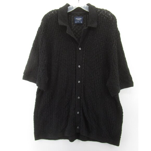 Abercrombie & Fitch Shirt XL Goodfellas Mob Sweater Open-Knit Summer - Picture 1 of 10
